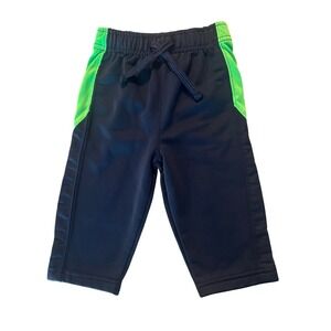 Koala Kids Navy Blue Green Stripe Track Pants Size 3-6 Months Joggers (0927)